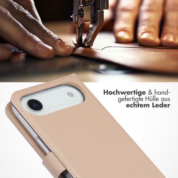 Selencia Echtleder Klapphülle Apple iPhone Air - Dusty Pink