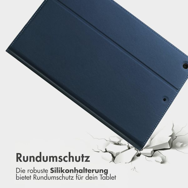 Accezz Classic Klapphülle Apple iPad 9 (2021) 10.2 Zoll / iPad 8 (2020) 10.2 Zoll / iPad 7 (2019) 10.2 Zoll - Dunkelblau