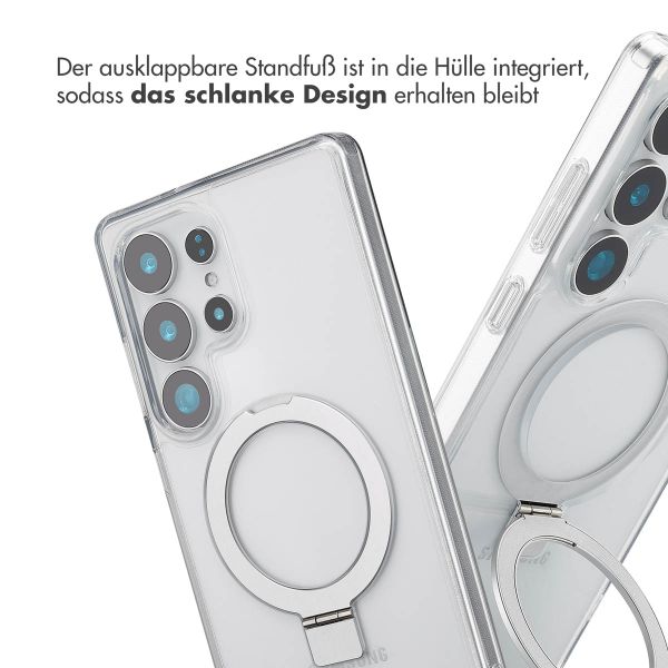 Accezz Ring Stand Backcover mit MagSafe Samsung Galaxy S25 Ultra - Transparent
