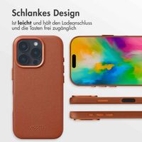 Accezz MagSafe Leather Backcover Apple iPhone 16 Pro - Sienna Brown