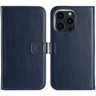 Selencia Echtleder Klapphülle Apple iPhone 16 Pro - Blau