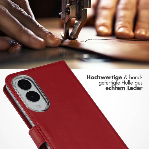 Selencia Echtleder Klapphülle Samsung Galaxy S25 Edge - Rot