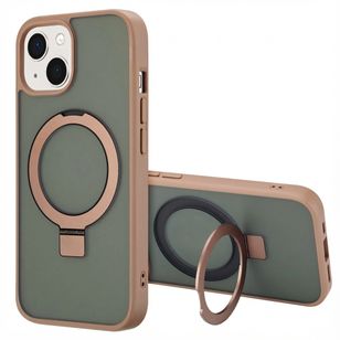 Accezz Ring Stand Backcover mit MagSafe Apple iPhone 15 - Braun