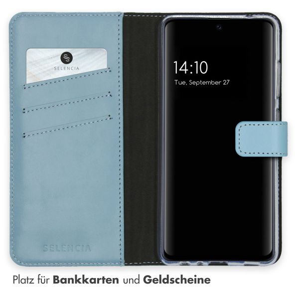 Selencia Echtleder Klapphülle Samsung Galaxy A52(s) (5G/4G) - Air Blue