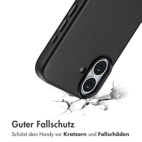 Accezz MagSafe Leather Backcover Apple iPhone 17 - Onyx Black