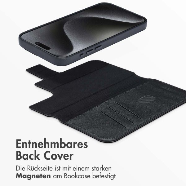 Accezz 2-in-1 Klapphülle aus Leder mit MagSafe Apple iPhone 15 Pro Max - Onyx Black