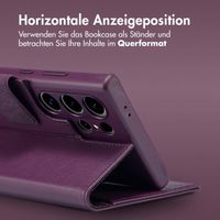 Accezz 2-in-1 Klapphülle aus Leder mit MagSafe Samsung Galaxy S24 Ultra - Heath Purple