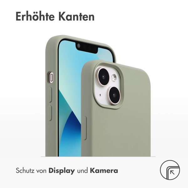 Accezz Liquid Silikoncase mit MagSafe Apple iPhone 13 Mini - Cooper Green