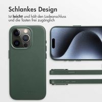 Accezz MagSafe Leather Backcover Apple iPhone 15 Pro - Cedar Green