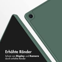 Accezz Smarte Klapphülle aus Silikon Samsung Galaxy Tab A9 Plus - Dunkelgrün
