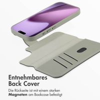 Accezz 2-in-1 Klapphülle aus Leder mit MagSafe Apple iPhone 17 - Light Grey