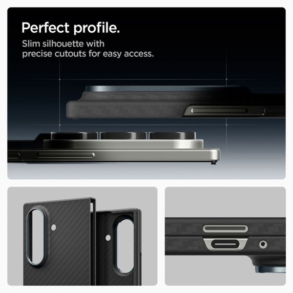 Spigen AirSkin Backcover Samsung Galaxy Z Fold 7 - Aramid Black