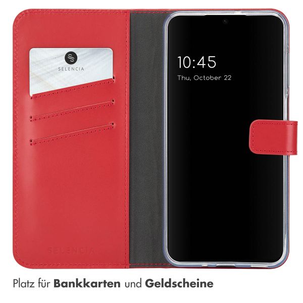 Selencia Echtleder Klapphülle Samsung Galaxy A16 - Rot