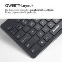 Accezz Premium Desktop QWERTY Bluetooth-Tastatur - Schwarz