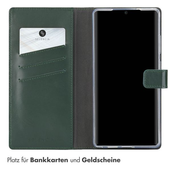 Selencia Echtleder Klapphülle Samsung Galaxy S25 Ultra - Grün