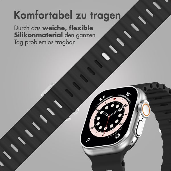 Accezz Ocean Armband für Apple Watch | 44/45/46/49 mm - Schwarz