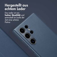 Accezz 2-in-1 Klapphülle aus Leder mit MagSafe Samsung Galaxy S24 Ultra - Nightfall Blue