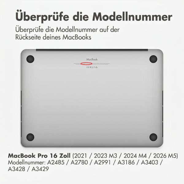 Accezz Gehärtetem Glas Displayschutzfolie Apple MacBook Pro 16 Zoll (2021 / 2023 M3 / 2024 M4 / 2026 M5)