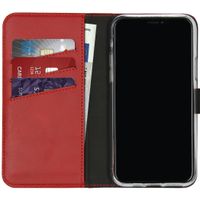 Selencia Echtleder Klapphülle Apple iPhone 11 Pro - Rot