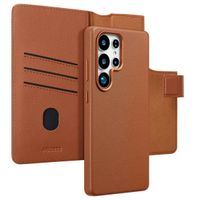 Accezz 2-in-1 Klapphülle aus Leder mit MagSafe Samsung Galaxy S25 Ultra - Sienna Brown