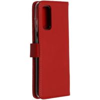 Selencia Echtleder Klapphülle Samsung Galaxy S20 - Rot