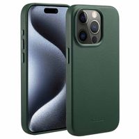 Accezz MagSafe Leather Backcover Apple iPhone 15 Pro - Cedar Green