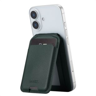 Accezz Leder-Wallet mit Standfunktion - Geeignet für MagSafe und Qi2 - Cedar Green