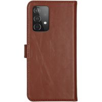 Selencia Echtleder Klapphülle Samsung Galaxy A52(s) (5G/4G) - Hellbraun