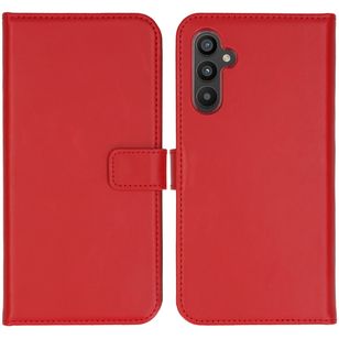 Selencia Echtleder Klapphülle Samsung Galaxy A34 (5G) - Rot