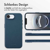 Accezz MagSafe Leather Backcover Apple iPhone 17e / 16e - Nightfall Blue