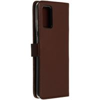 Selencia Echtleder Klapphülle Samsung Galaxy S20 Plus - Braun