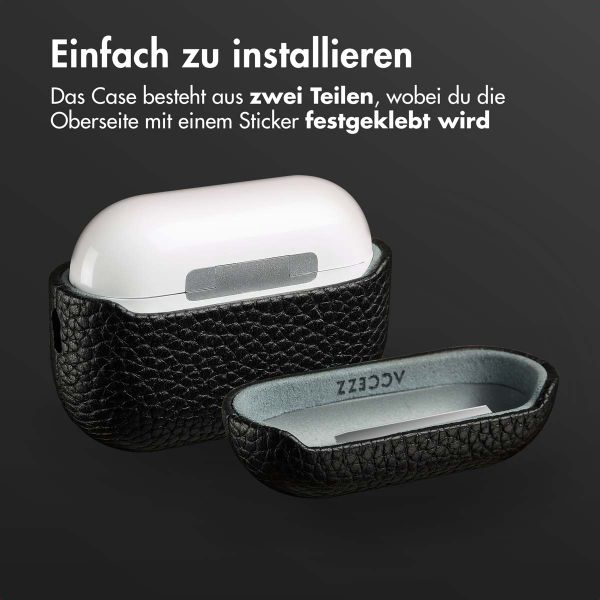 Accezz Echtleder Case  Apple AirPods Pro 2 - Schwarz