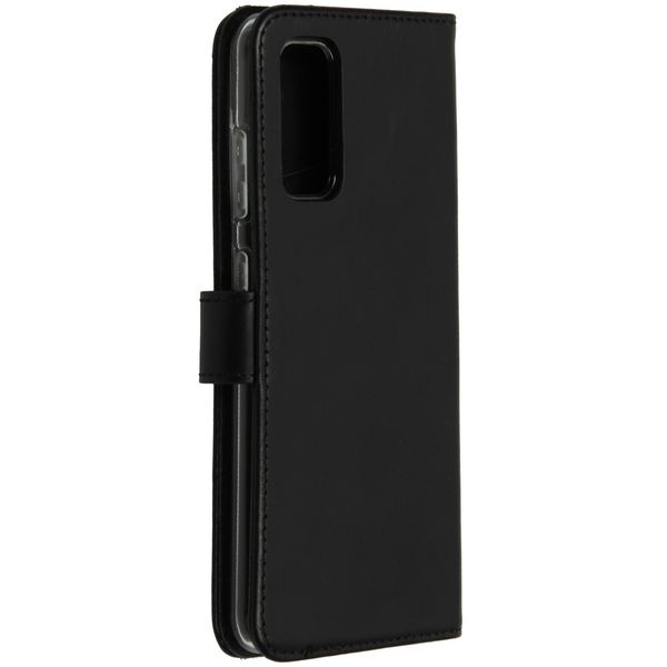 Selencia Echtleder Klapphülle Samsung Galaxy S20 - Schwarz