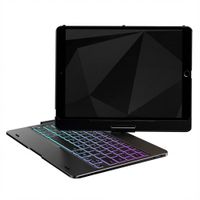 Accezz 360 Slim Tastatur Bookcase QWERTY Apple iPad 9 (2021) 10.2 Zoll / iPad 8 (2020) 10.2 Zoll / iPad 7 (2019) 10.2 Zoll - QWERTY / NL - Schwarz