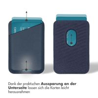 Accezz Lederkartenhalter - Geeignet für MagSafe und Qi2 - Nightfall Blue