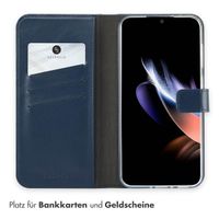 Selencia Echtleder Klapphülle Samsung Galaxy A36 / A56 - Blau