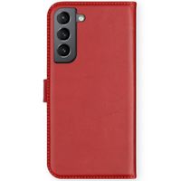 Selencia Echtleder Klapphülle Samsung Galaxy S21 FE - Rot