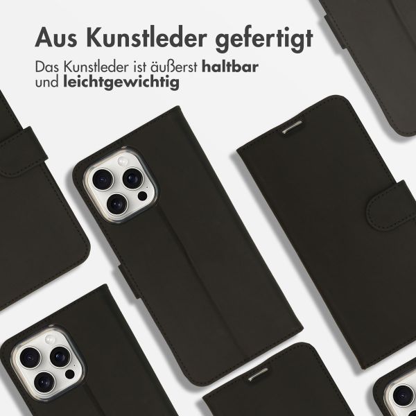 Accezz Wallet TPU Klapphülle Apple iPhone 16 Pro - Schwarz