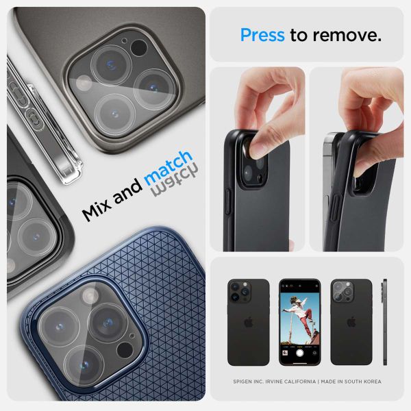 Spigen GLAStR Optik Camera Lens Protector - Kamerainsel-Schutz (2er-Pack) Apple iPhone 16 Pro (Max) / 15 Pro (Max) / 14 Pro (Max) - Transparent