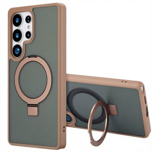 Accezz Ring Stand Backcover mit MagSafe Samsung Galaxy S25 Ultra - Braun