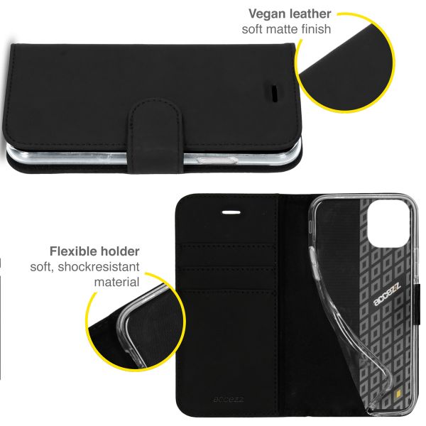 Accezz Wallet TPU Klapphülle Apple iPhone 13 - Schwarz