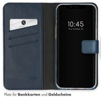 Selencia Echtleder Klapphülle Apple iPhone 15 - Blau