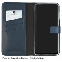 Selencia Echtleder Klapphülle Samsung Galaxy A15 (5G/4G) - Dunkelblau