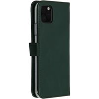 Selencia Echtleder Klapphülle Apple iPhone 11 Pro Max - Grün