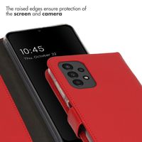 Selencia Echtleder Klapphülle Samsung Galaxy A13 (4G) - Rot