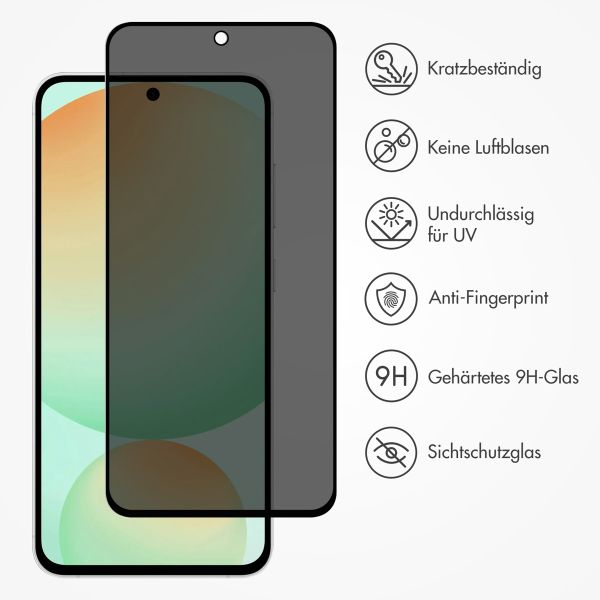 Accezz Privacy Displayschutz aus gehärtetem Glas Samsung Galaxy S24 FE / A36 / A37 / A56