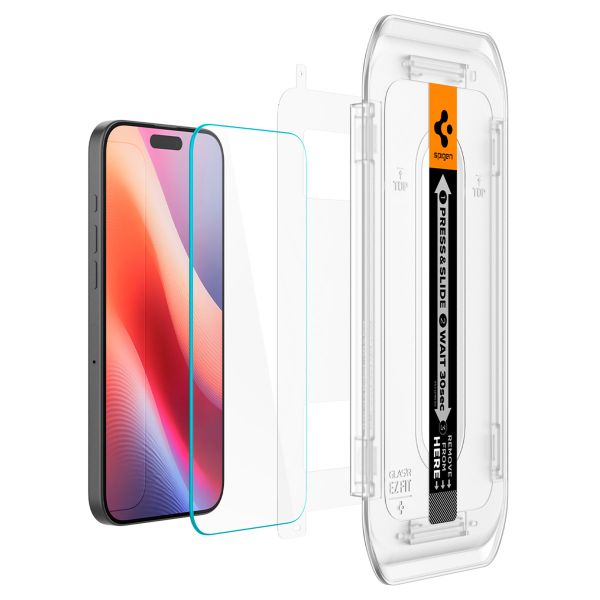 Spigen GLAStR Fit Displayschutzfolie 2er-Pack + Applicator Apple iPhone 16 Pro Max / 17 Pro Max