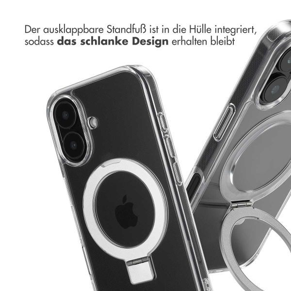 Accezz Ring Stand Backcover mit MagSafe Apple iPhone 16 - Transparent