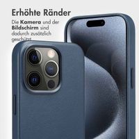 Accezz 2-in-1 Klapphülle aus Leder mit MagSafe Apple iPhone 15 Pro - Nightfall Blue