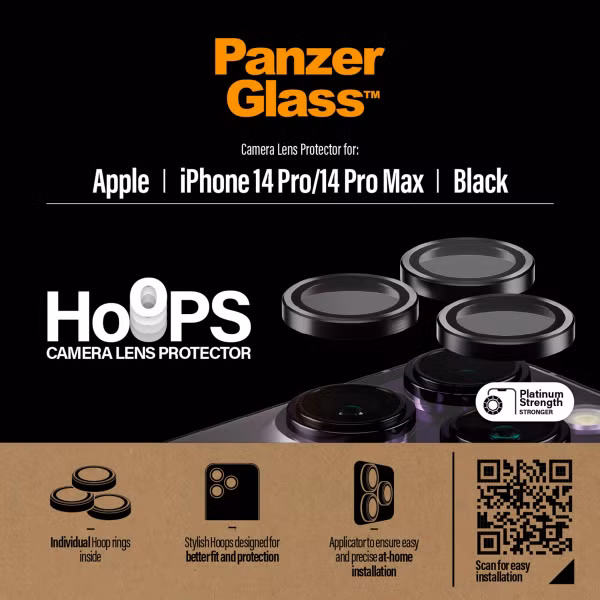 PanzerGlass Hoops Optic Rings Kameraschutz Apple iPhone 14 Pro (Max) - Transparent
